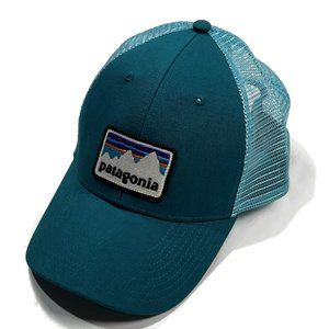 Patagonia Shop Sticker Patch Lopro‎ Trucker Hat Snapback Blue Green Mesh 2017